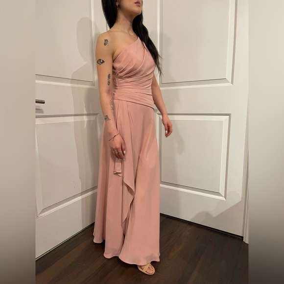 Davids Bridal- Blush-pink bridesmaid dress - Picture 4 of 6